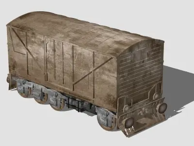 Railway TrainZ Low-poly 3D model