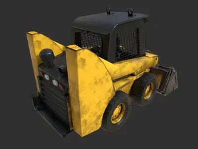 Excavator  Work Machine bulldozer Unity Unrel Lowpoly game ready Low-poly 3D model
