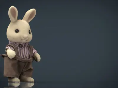 Rabbit Father  Low-poly 3D model