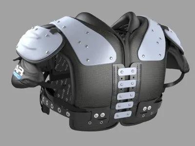 Football Shoulder Pad 3D model