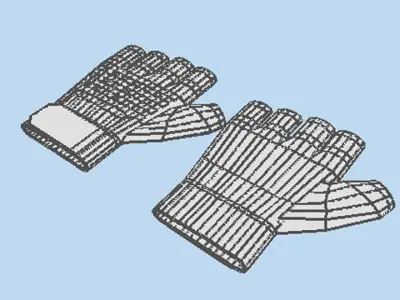 Sport Gloves - Fitness 3D model