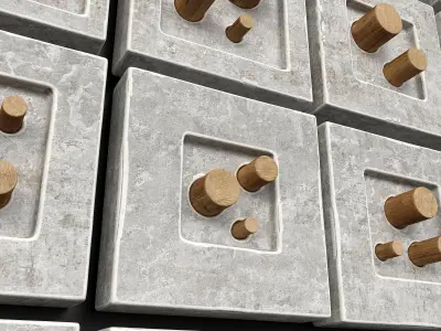 Stone hole panel n3 3D model