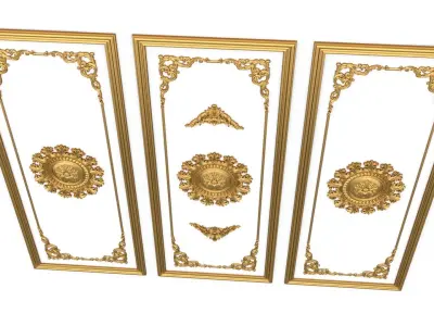 Plaster decorative frame 3d mode 011 3D model