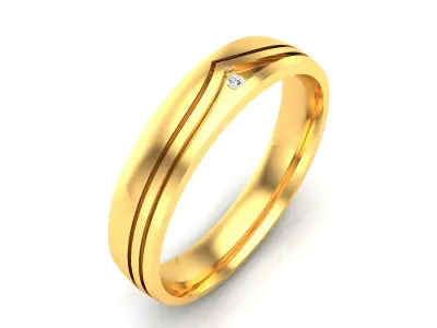 Band 3dm Render Details gold wedding 3D print model
