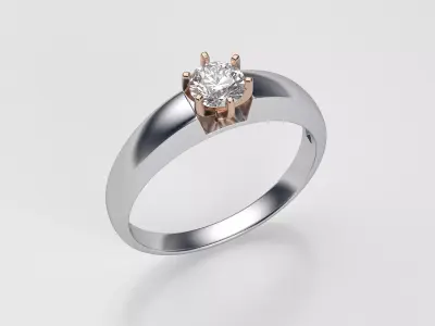 Diamond ring 3D print model