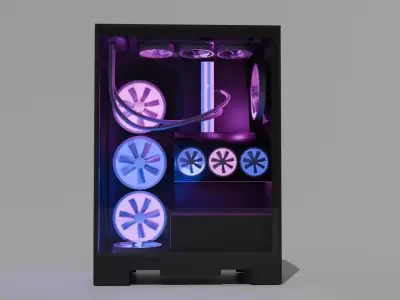 Computer Low-poly 3D model