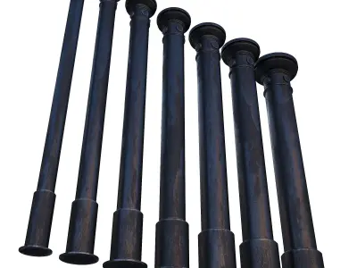 Cast iron columns 1 3D model