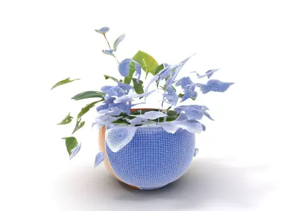 Green Foliage Planter model pack Low-poly 3D model