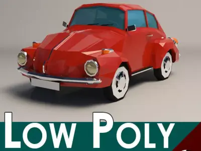 Low Poly City Car 01 Low-poly 3D model