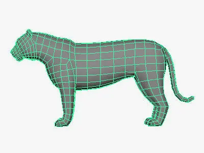 Low Poly Leopard panther Low-poly 3D model