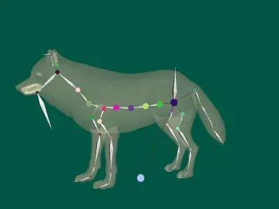 Wolf Game Ready Low-poly 3D model