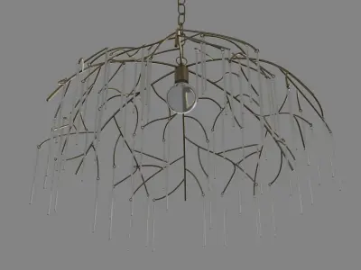 Vine Pendant Brass 3D model