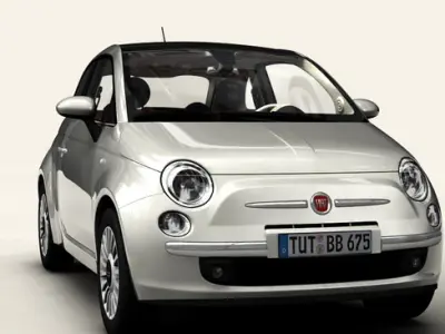 Fiat 500 2008 3D model