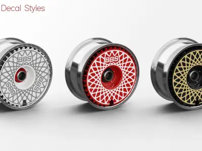 BBS E57 Turbofan Rim 3D Model 3D model