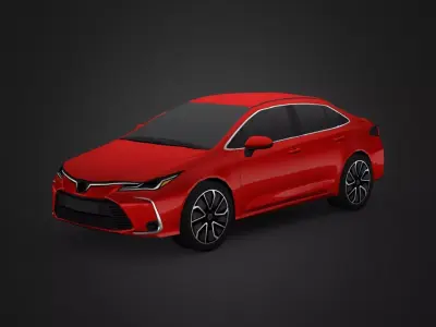2023 Toyota Corolla Low-poly 3D model
