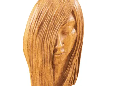 Wall decor female face 3D model