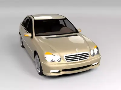 MERCEDES C CLASS LOWPOLY Low-poly 3D model