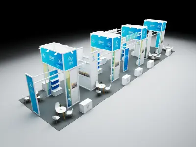 Exhibition booth 3D model purchase