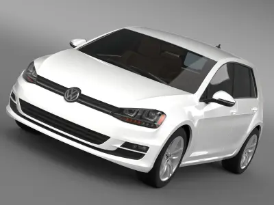 Volkswagen Golf TDI 5d 2015 3D model