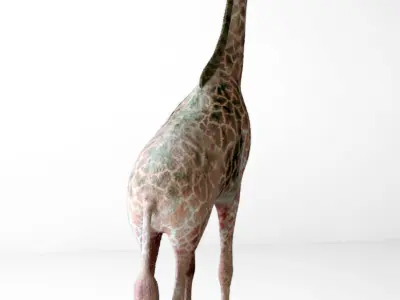 Giraffes full body Low-poly 3D model