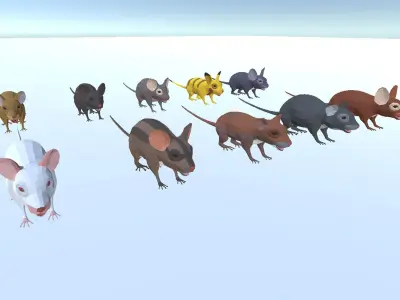 Mouse Polyart Low-poly 3D model