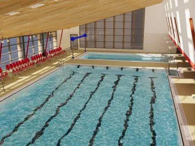 Swimming pool interior 3D model