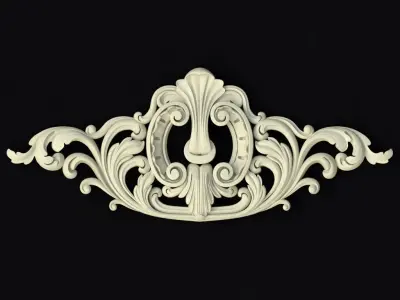 Central decor ornament for furniture 3D model 503