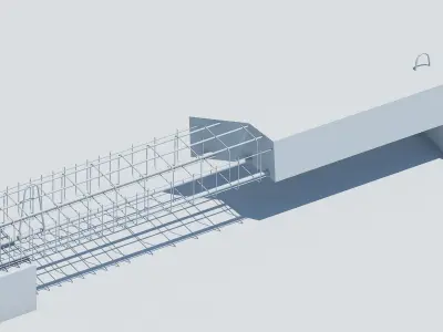 Concrete slabs Low-poly 3D model