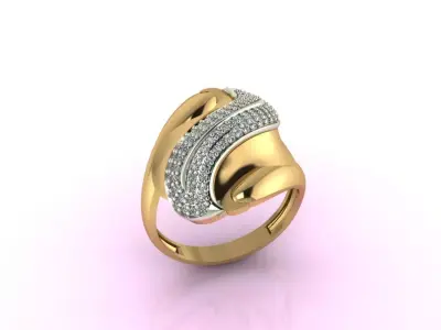 Women Ring 3D print model 12