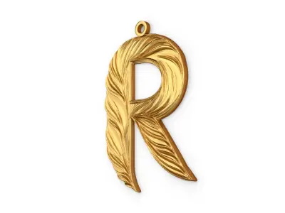 Alphabet Letter R Pendant  3D print model