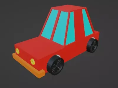 Low Poly Car Low-poly 3D model