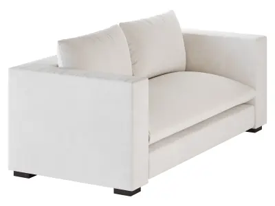 DESEO COPPER BROWN PERFORMANCE VELVET SOFA 3D model