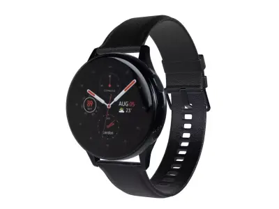 Samsung Galaxy Watch Active 2 - Stainless Steel Black Low-poly 3D model
