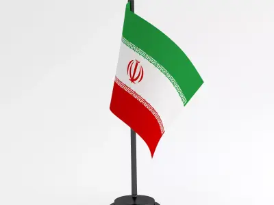 Table Flag Iran 3D model