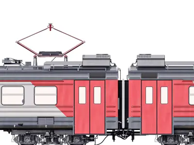 Passenger Train ED4M  3D model