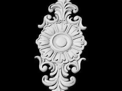 Central decor ornament for furniture 3D model 419