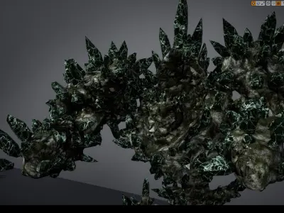 Crystal golem low-poly game engine ready 3D model Low-poly 3D model