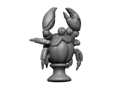 crab bust 3D print model