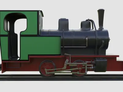 Steam locomotive 3D model by e1413