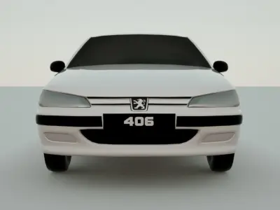 Peugeot 406  Low-poly 3D model