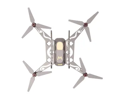 Quadcopter Racing Drone Compact Agile Low-poly 3D model