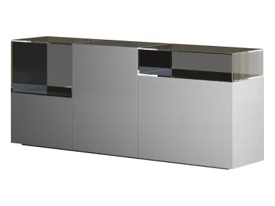 Black glass sideboard 3D model