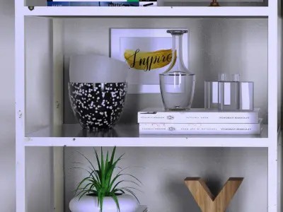 Shelves with decor 3D model