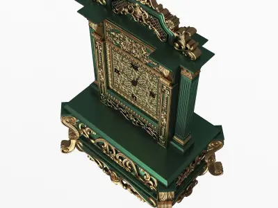 Casket Clock Collection 01 Low-poly 3D model