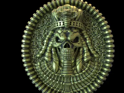  skull ring jewelry Egyptian vol1 3D print model