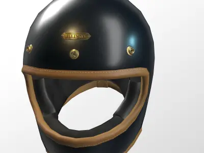 Helmet classic Low-poly 3D model