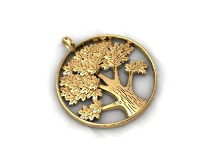 Hip Hop Fashion Tree Pendant 3d Printable Model 3D print model