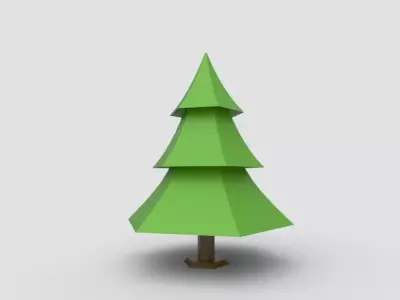 Tree Lowpoly christmas Free low-poly 3D model