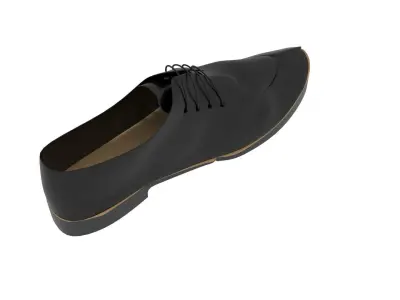 Men Leather Shoe 3D model