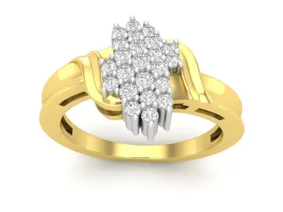 AV 499 Diamond Ladies Cluster Right Hand Ring  3D print model